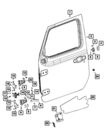 68281911AQ - Doors, Door Mirrors and Related Parts: Front Door, Left for Mopar Image