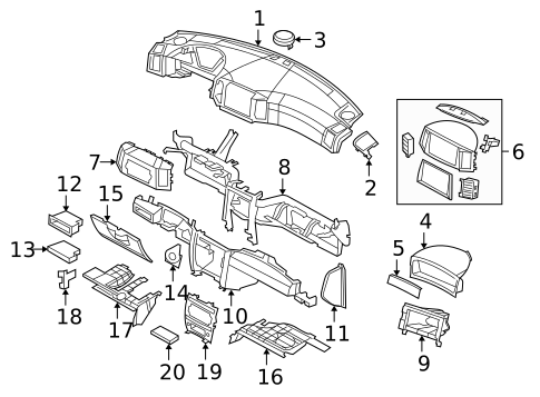 Instrument Panel Components for 2005 Jeep Grand Cherokee #0