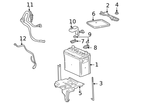 Battery for 2001 Toyota MR2 Spyder #0
