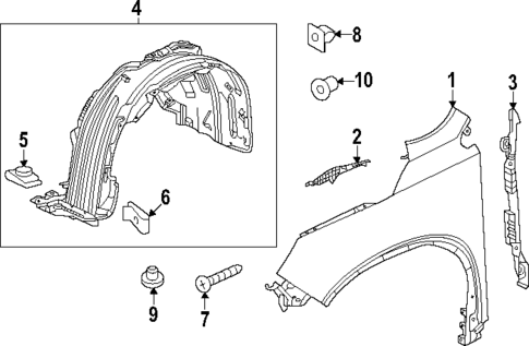 Fender & Components for 2024 Honda Pilot #0
