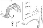 74100T90A00 - : Fender Liner for Honda Image