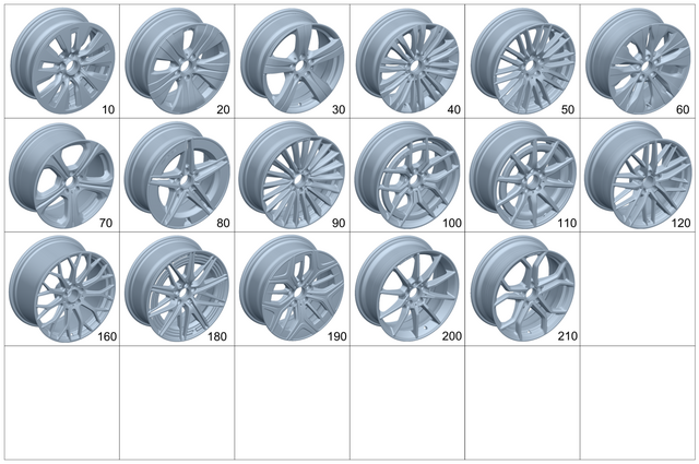 2064013200 - Wheels and Accessories: Spoke Wheel for Mercedes-Benz: 300C, 300CD, C300, C43 AMG, C63 AMG S E Performance Image
