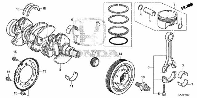 Crankshaft - Piston (1.5L) for 2018 Honda CR-V #0