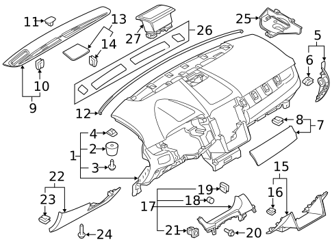 Instrument Panel for 2012 Ford Edge #0