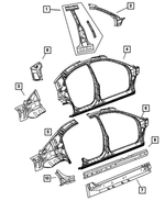 5073257AF - : Body Side Aperture Front Panel Package, Left for Chrysler: Sebring | Dodge: Stratus Image