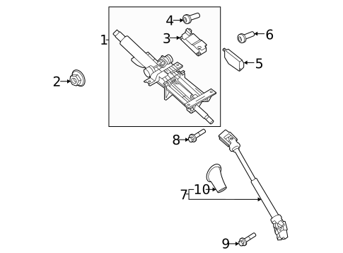 Steering Column Assembly for 2021 Porsche Panamera #1