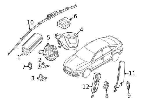 Air Bag Components for 2009 Audi A6 Quattro #0