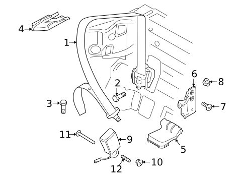 Rear Seat Belts for 2023 Audi A5 Quattro #0
