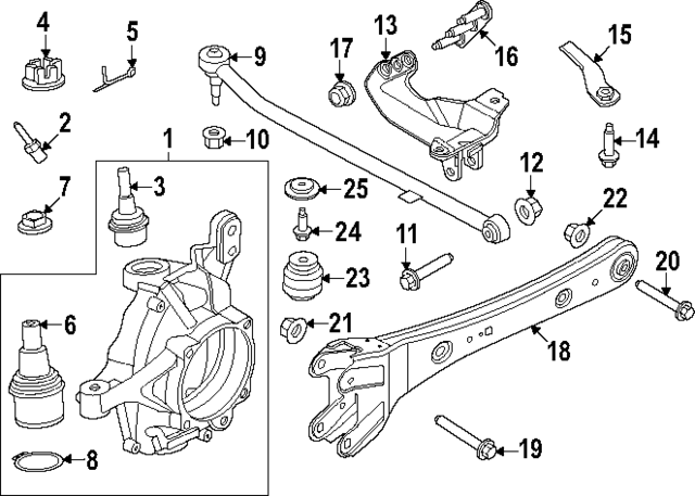 PC3Z3A049A - : Upper Ball Joint Castle Nut for Ford: F-250 Super Duty, F-350 Super Duty, F-450 Super Duty Image