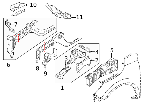 Structural Components & Rails for 2021 Nissan Qashqai #0