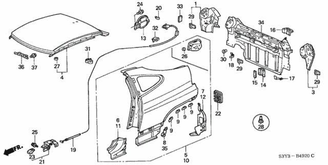 Outer Panel for 2002 Honda Insight #0