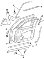 67001AA010 - Body: Door Shell for Toyota: Camry Image