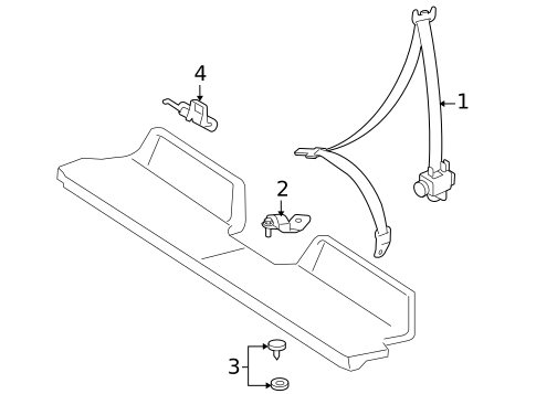 Rear Seat Belts for 2006 Toyota Tacoma #1