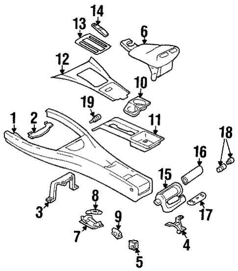 Front Console for 2000 Cadillac Catera #0