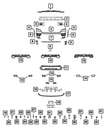 6036755AA - Frame, Bumper and Fascia: Spring Push On Nut for Mopar Image