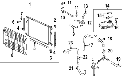 Radiator & Components for 2025 Honda CR-V #1