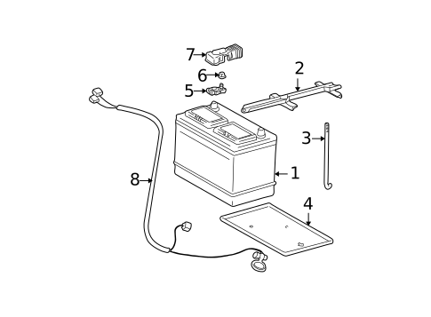 Battery & Related Components for 2005 Toyota Tundra #0