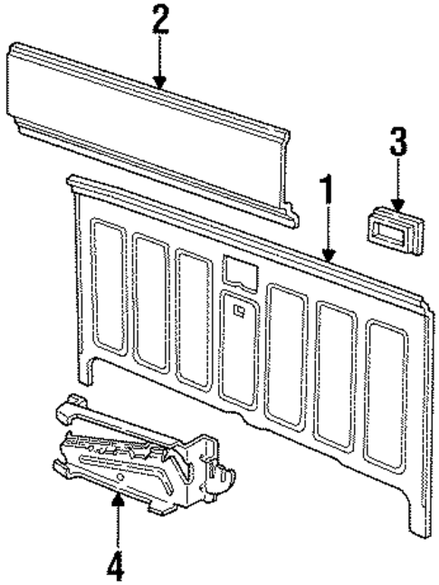 Back Panel for 1998 Isuzu Hombre #0