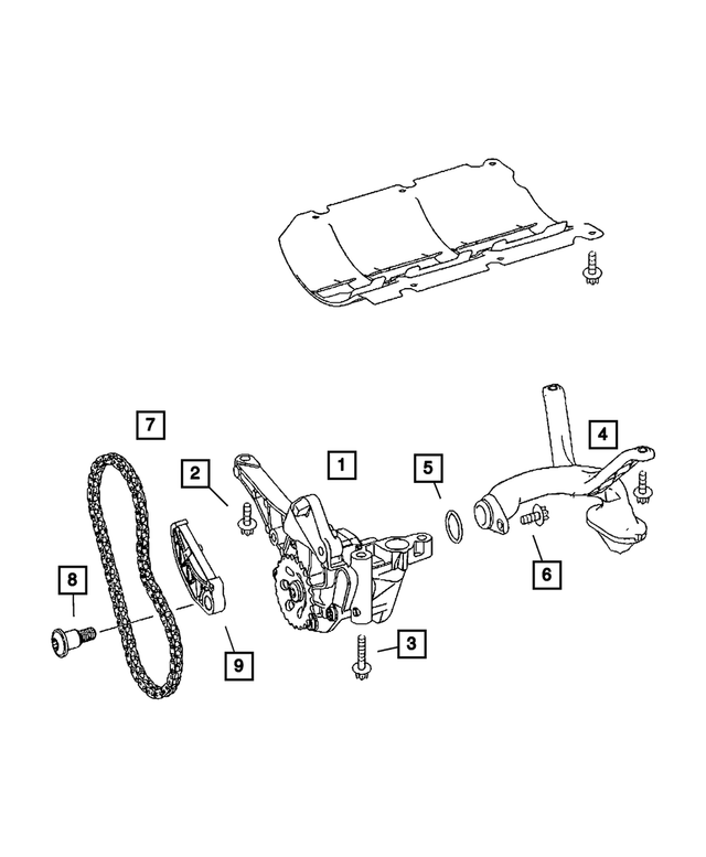 68040893AA - Engine 3.5L Six Cylinder: Engine Oil Pump for Mopar Image