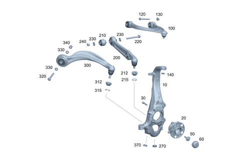 Steering Knuckle and Transverse Control Arm for 2026 Mercedes-Benz Maybach EQS 680 SUV #0