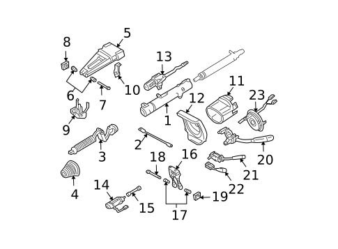 Steering Column Assembly for 2005 Mercedes-Benz C 55 AMG&reg; #0