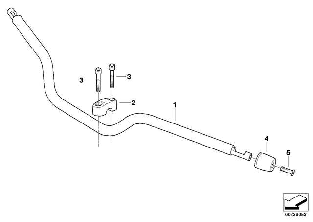 32717705575 - : Handlebar, Tubular for BMW-Motorrad Image