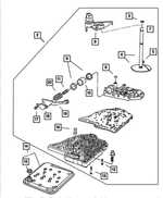 R5137566AB - Automatic Transaxle 4 Speed: Complete Valve Body for Mopar Image