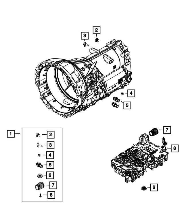 68225347AB - Transmission: Transmission Plug Kit for Mopar Image