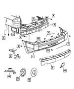 5116052AA - Frames and Bumpers: Rear Bumper Reinforcement for Mopar Image