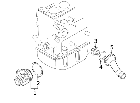 Water Pump & Related Components for 2004 Volkswagen Golf #0
