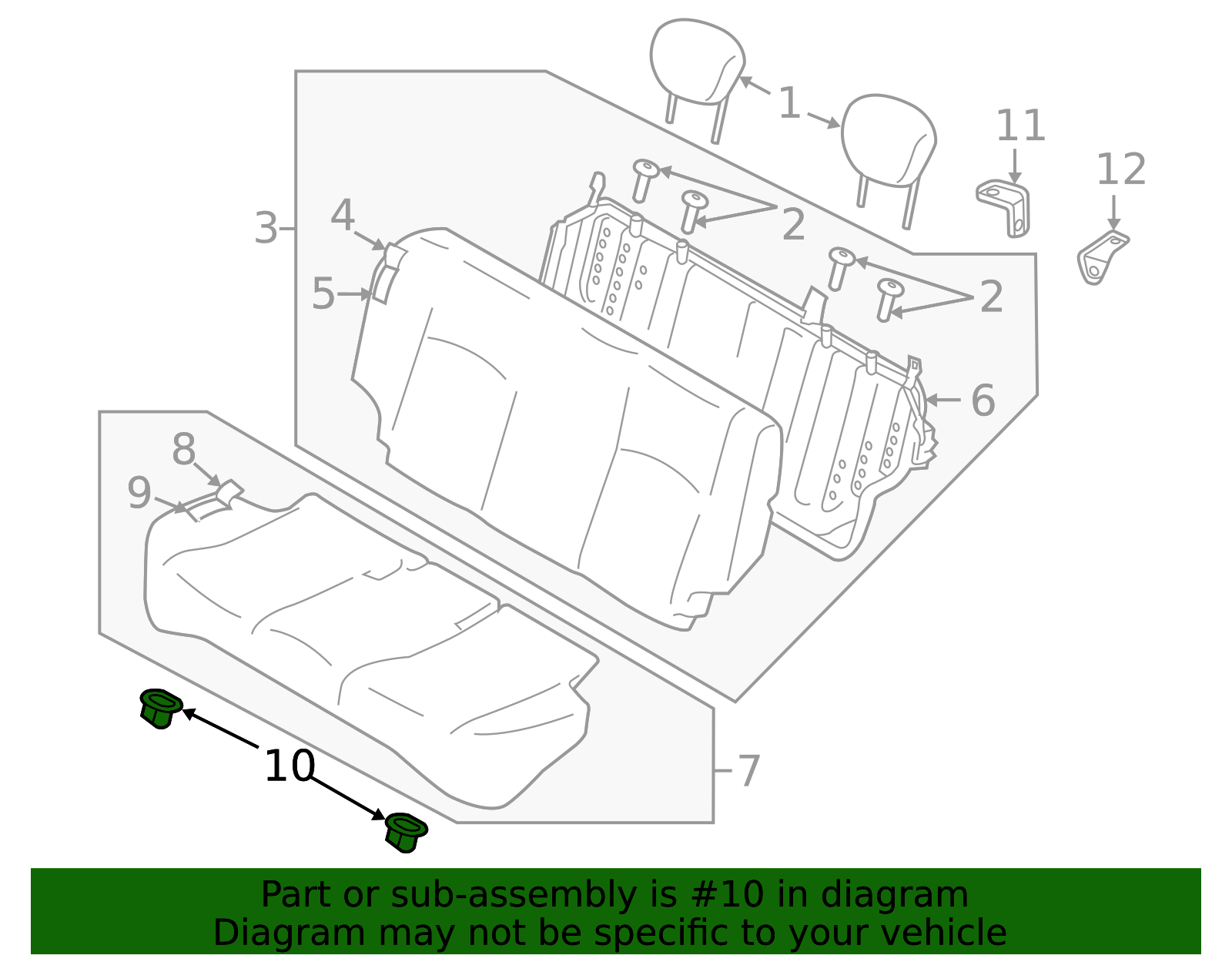 88304-51E00 - Hook Cushion, Seat Spacer Seat Cushion Stopper Cushion ...