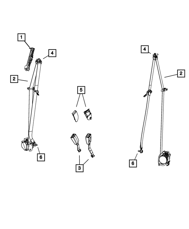 1SX09HL1AH - Restraints: Front Seat Belt, Left for Mopar Image