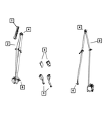 1SV08DW1AH - Restraints: Front Seat Belt, Right for Mopar Image