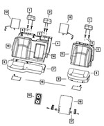 1NN45TX7AC - Interior Trim: Console Cup-Holder for Ram: 1500, 1500 Classic, 2500, 3500 Image