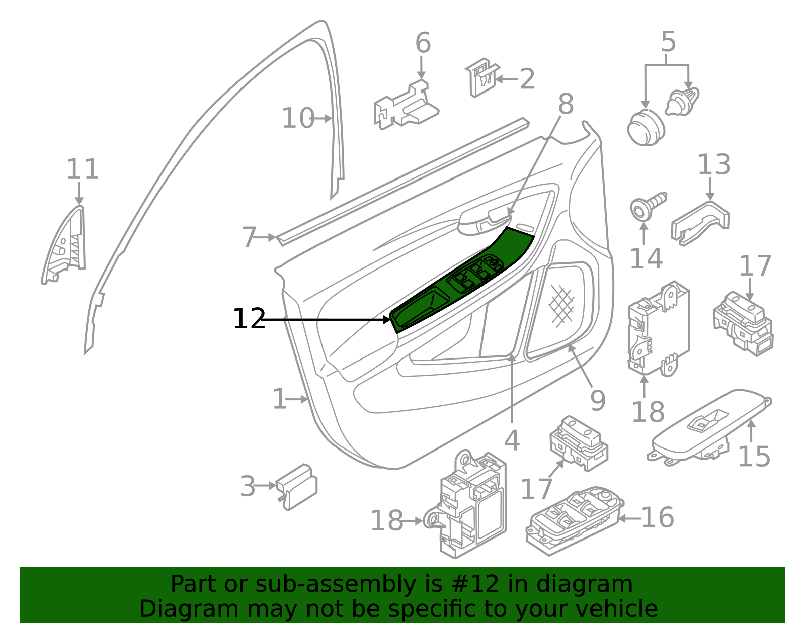 2010-2018 Volvo Switch Panel 39823327 | TascaParts.com