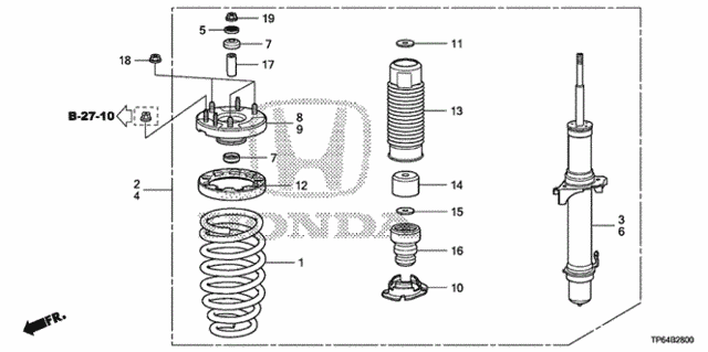 Front Shock Absorber for 2012 Honda Crosstour #0