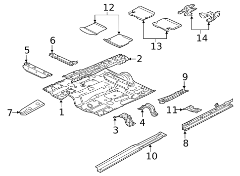 Floor & Rails for 2018 Mitsubishi Outlander #0