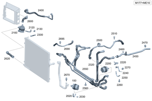 Low-Temperature Cooling Circuit for 2025 Mercedes-Benz S63 AMG E Performance #0