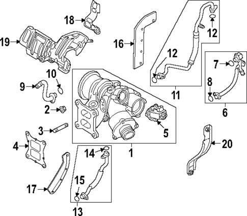 Turbocharger & Components for 2019 Volkswagen Atlas #0