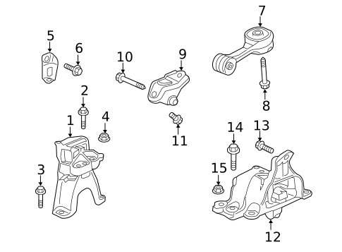 Engine & Trans Mounting for 2018 Honda Civic #0