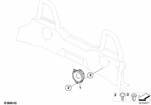 Single Parts Loudspeaker for 2005 BMW Z4 M3.2 #3
