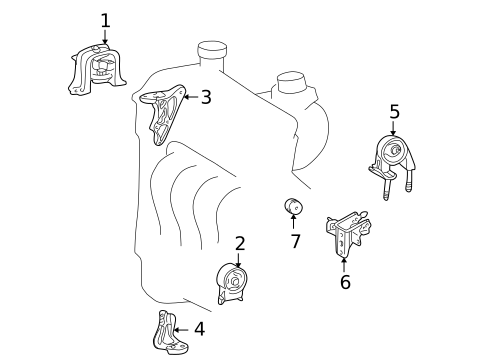 Engine & Trans Mounting for 2004 Scion xA #0