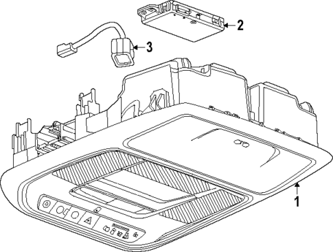 Overhead Console for 2025 GMC Acadia #0