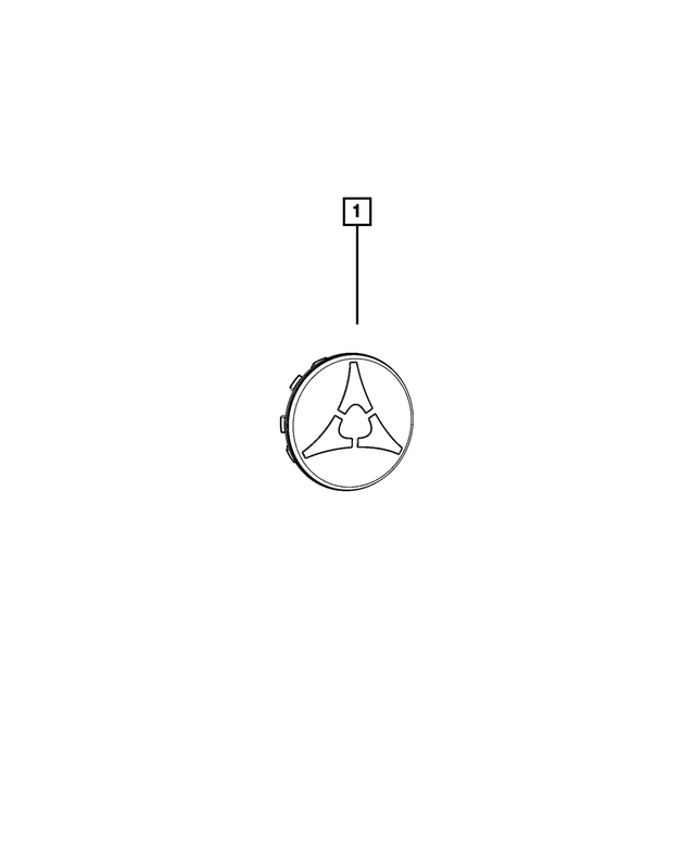 68631995AA - Wheels: Wheel Center Cap for Mopar Image