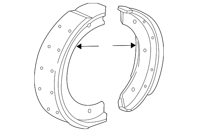 1997-2004 Porsche Boxster Brake Shoes 986-352-995-01 | OEM Parts