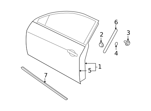 Door & Components for 2014 Nissan Maxima #1