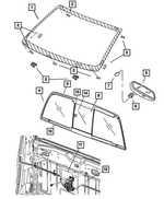 5101944AD - Body Sheet Metal Except Doors: Windshield for Mopar Image
