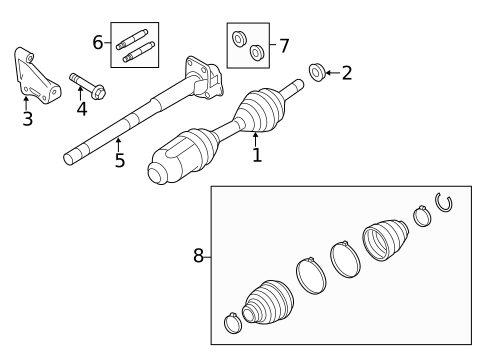 CV Components for 2016 Lincoln MKS #0