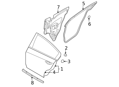 Door & Components for 2014 Nissan Maxima #0