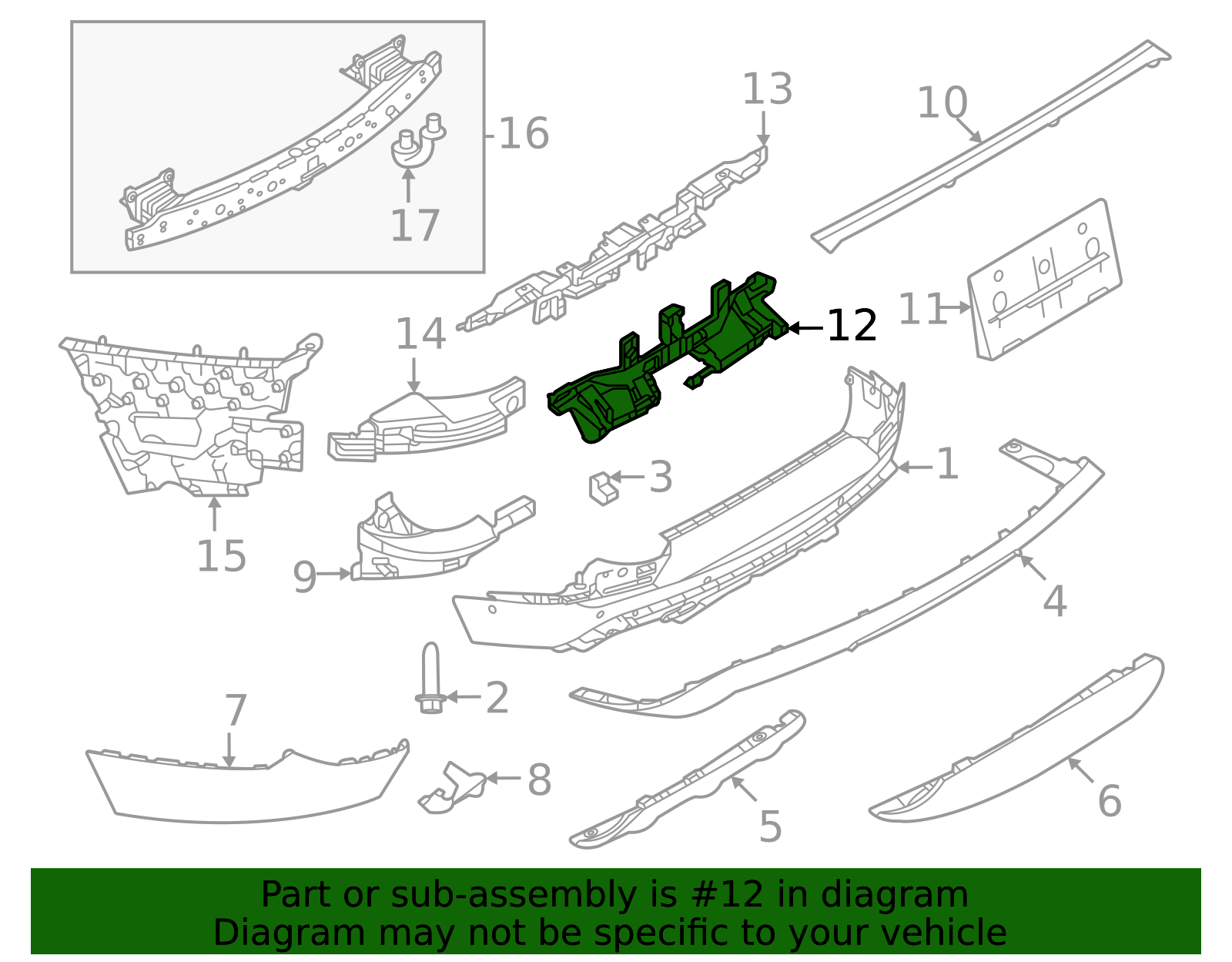 Genuine OEM Lower Bracket Part# LR168993 Fits 2023 Land Rover